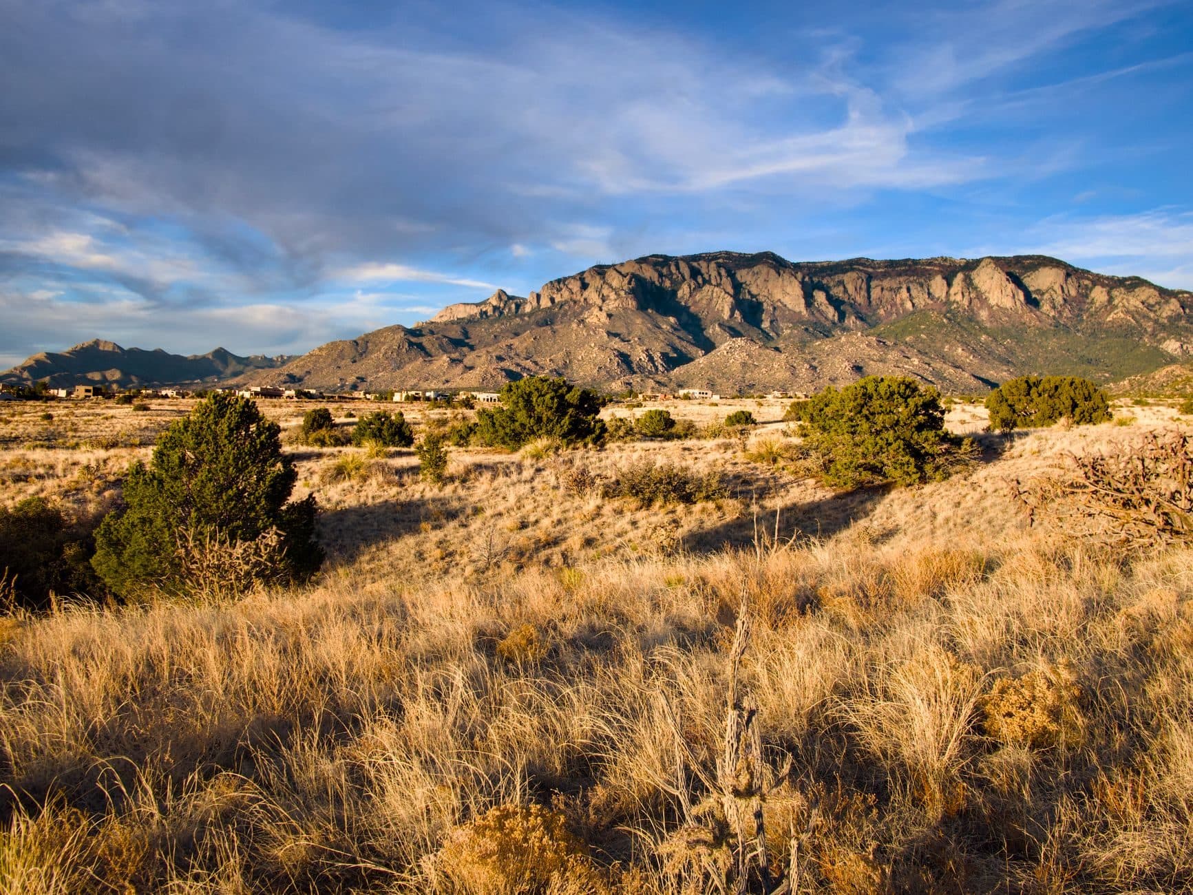 The Sandia Mountains above Albuquerque at sunset